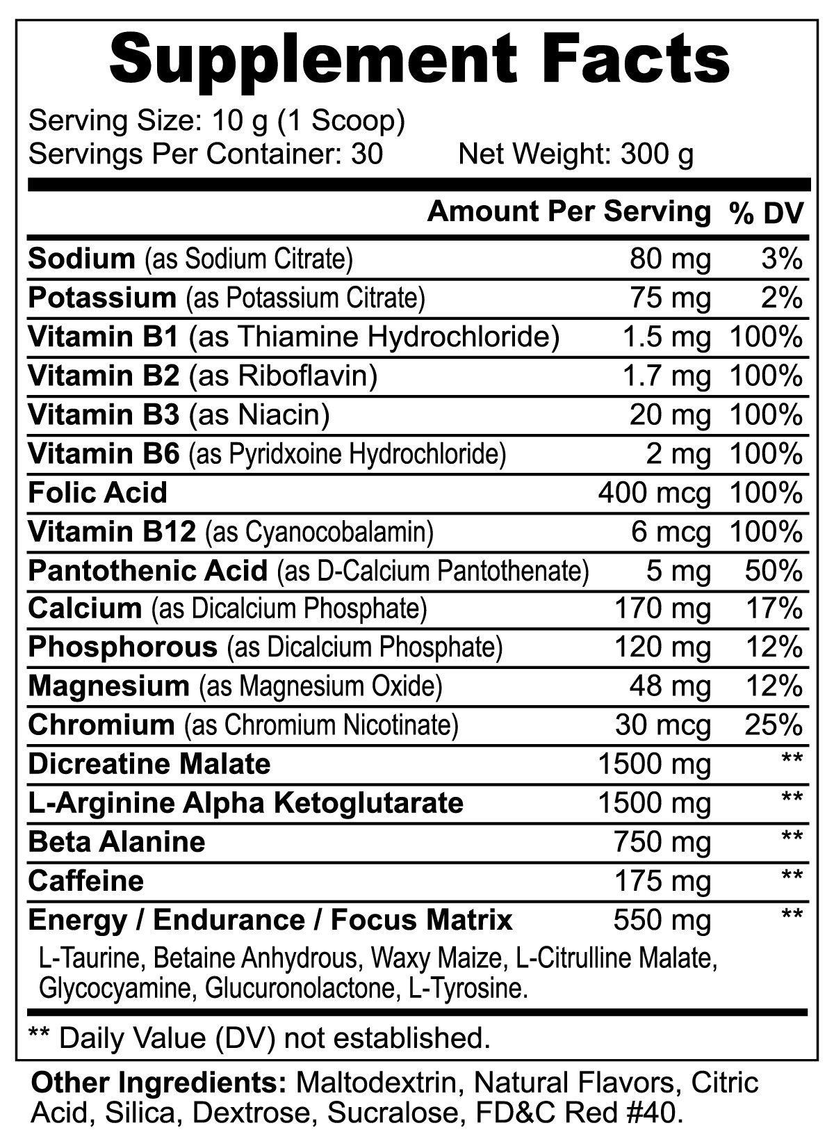 FORCE Pre-Workout (Fruit Punch)